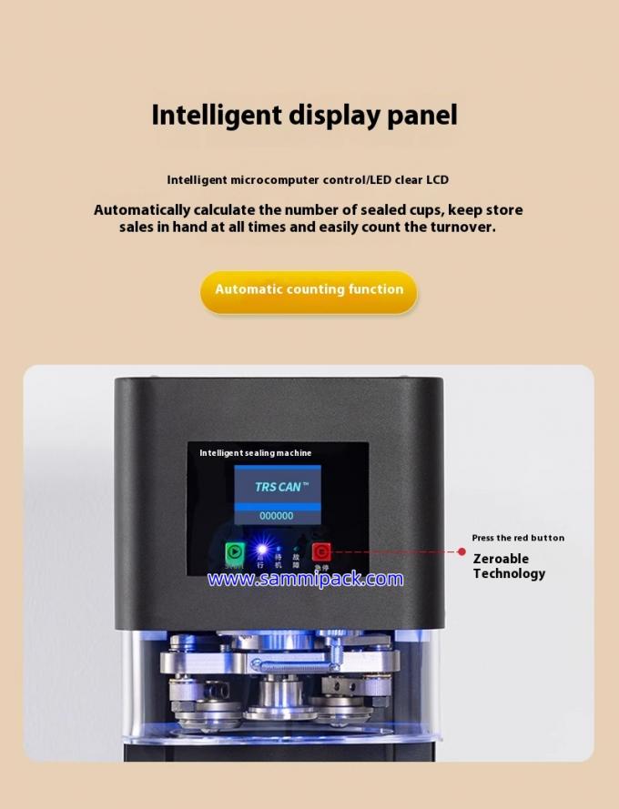 Bubble Tea Can Sealing Machine Automatic PET / Soda Can Seamer For Milk Tea Shops Juice Coffee Packaging Semi-automatic Grade 4