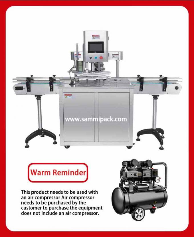 Mesin Penyegel Kaleng Otomatis untuk Pabrik Pengemasan Minuman Lini Perakitan E-commerce Bir Kaleng Soda Daging Makan Siang 1