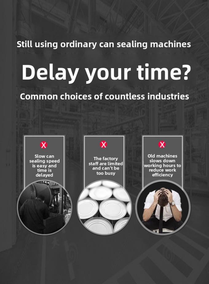 Vertical Tin Can Sealer Commercial Semi-Automatic Can Sealing Machine for Plastic can aluminium can 2