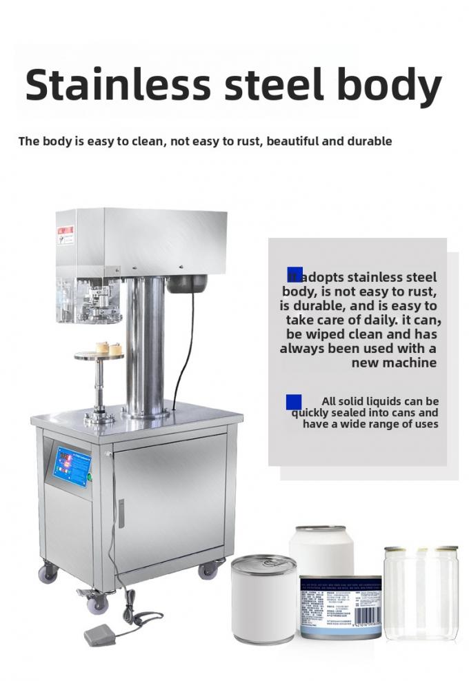 Vertical Tin Can Sealer Commercial Semi-Automatic Can Sealing Machine for Plastic can aluminium can 4