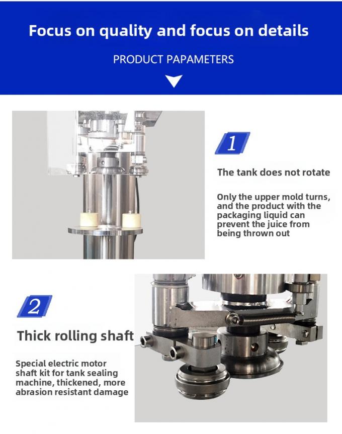 Vertical Tin Can Sealer Commercial Semi-Automatic Can Sealing Machine for Plastic can aluminium can 8
