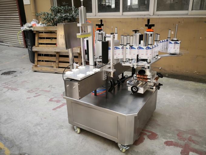 自動 双面洗濯洗剤ラベル付け機械 半自動 方形ボトルラベル付け機械 1