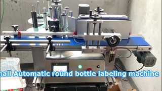 Small Automatic round bottle labeling machine